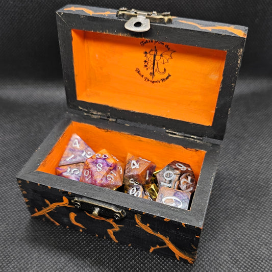 Halloween Dice Set with Hand-Painted Chest