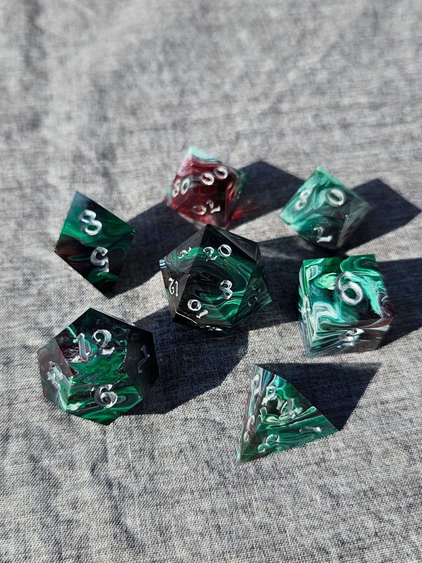Corrupted Jade Dice Set