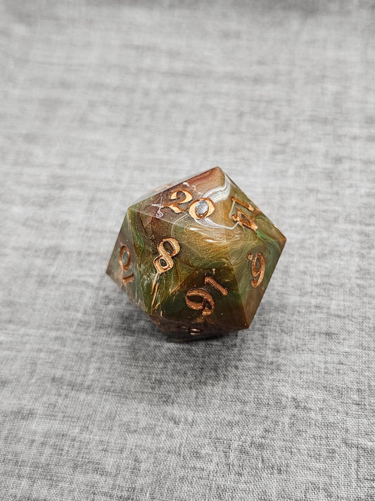 Druidic Rust Jumbo D20