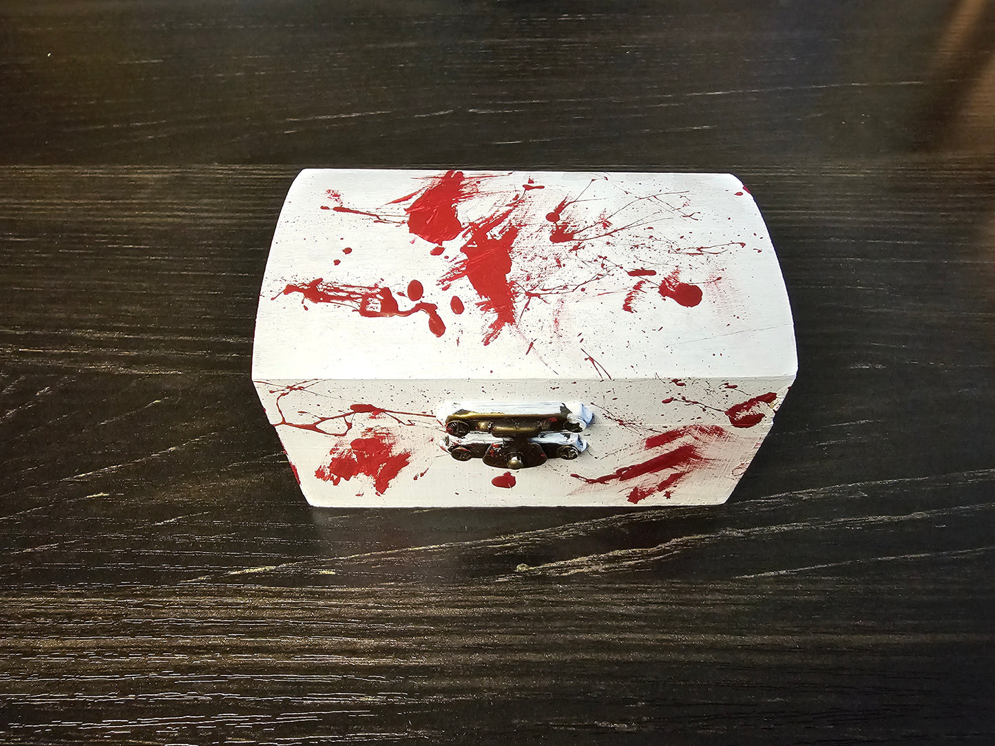 Handmade Vampire Blood Dice Set with Hand-Painted Chest