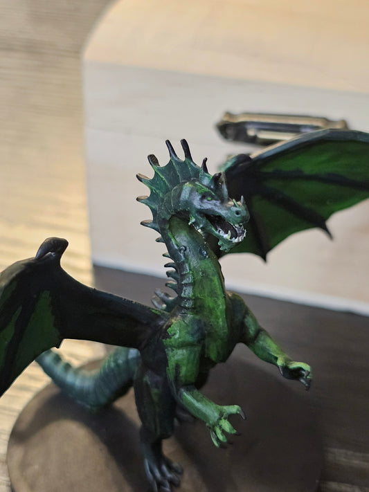 Hand-Painted Young Green Dragon Miniature