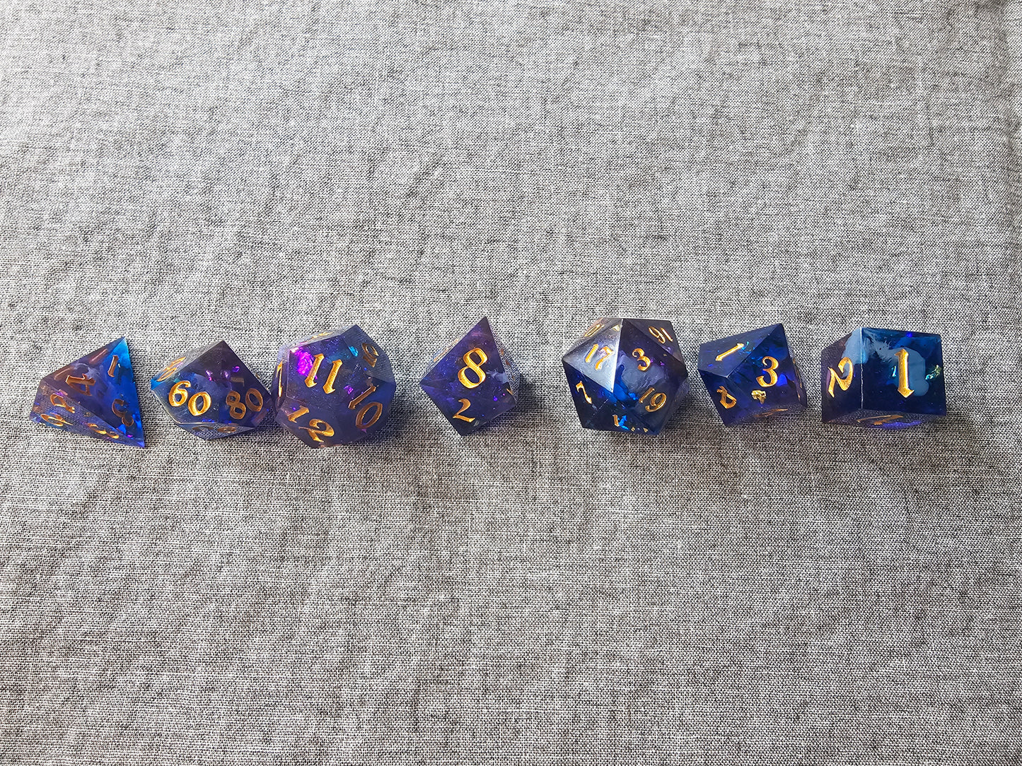 Handmade Stormcloud Sky Dice Set