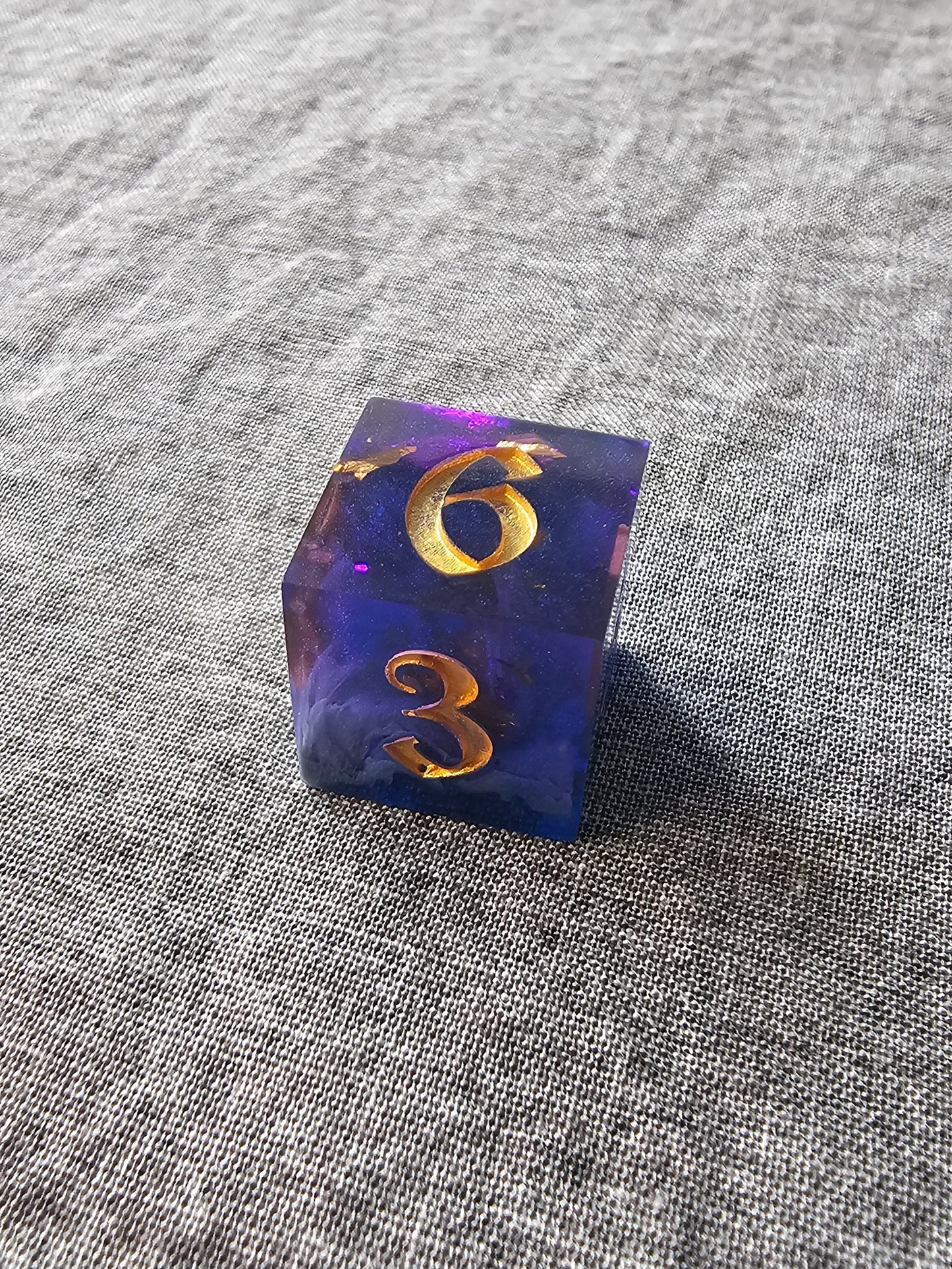 Handmade Stormcloud Sky Dice Set