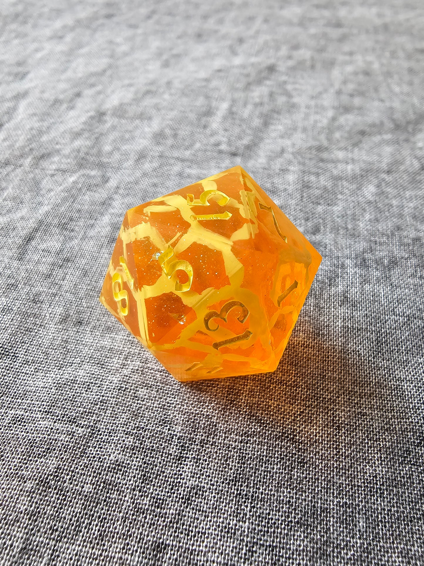 Hand-Painted Honeycomb Dice Set