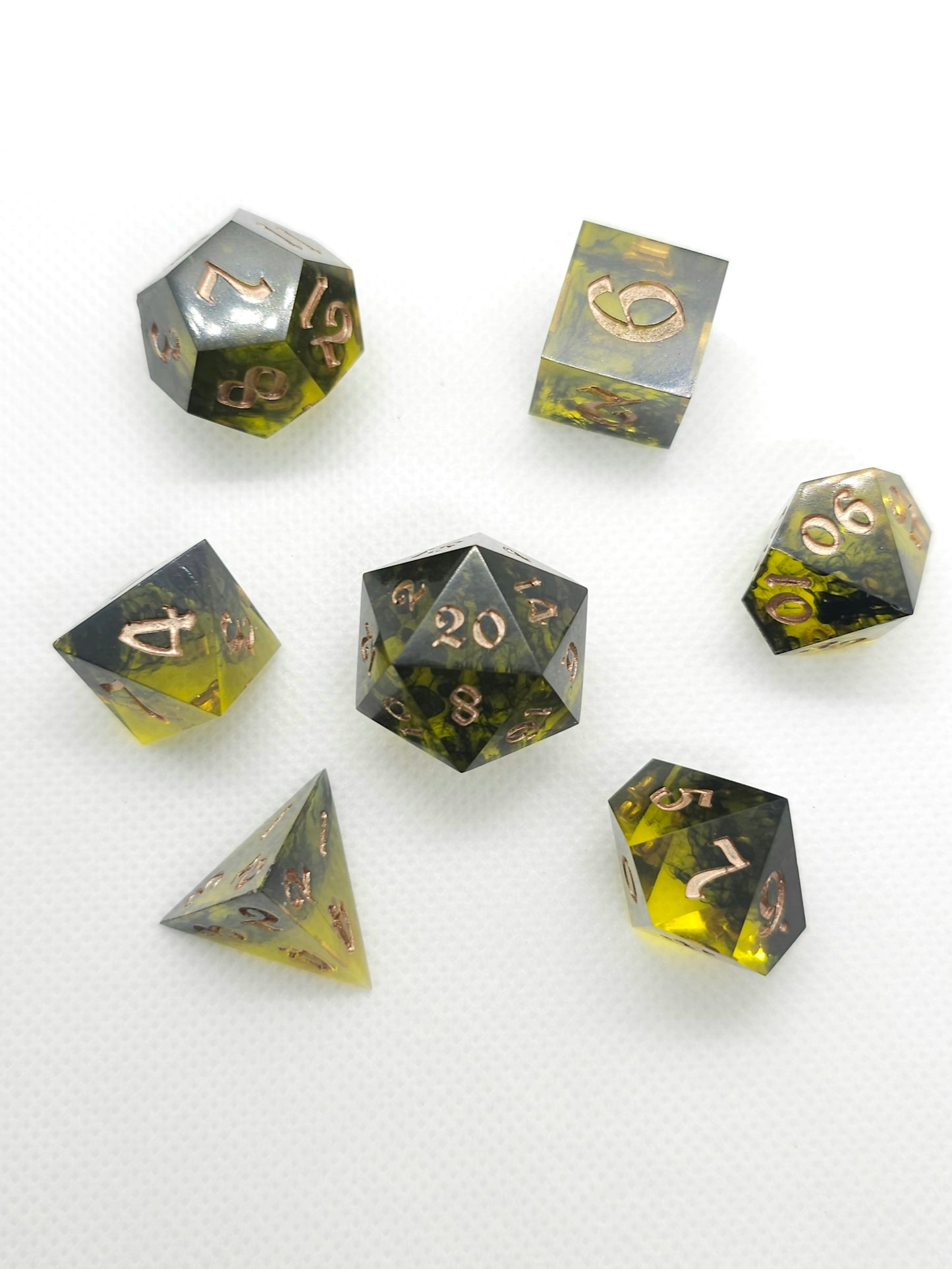 Handmade Acid and Ink Dice Set