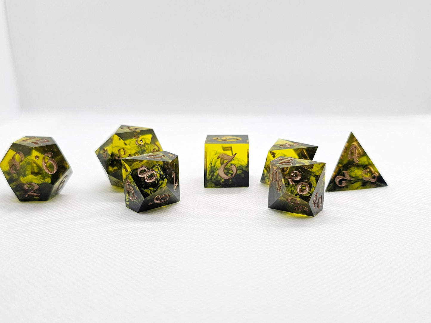 Handmade Acid and Ink Dice Set