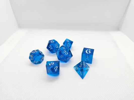 Handmade Brilliant Cobalt Dice Set