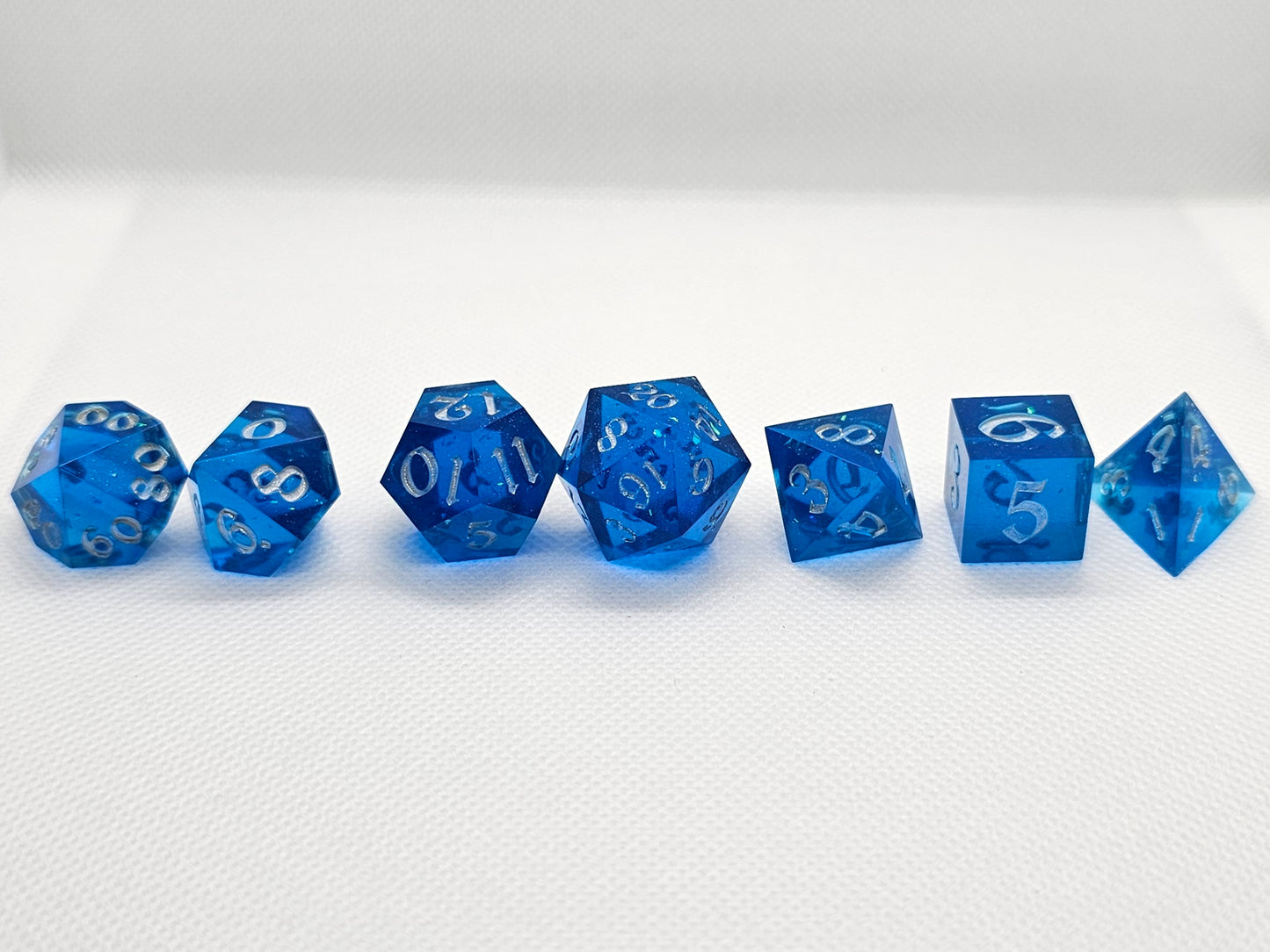 Handmade Brilliant Cobalt Dice Set