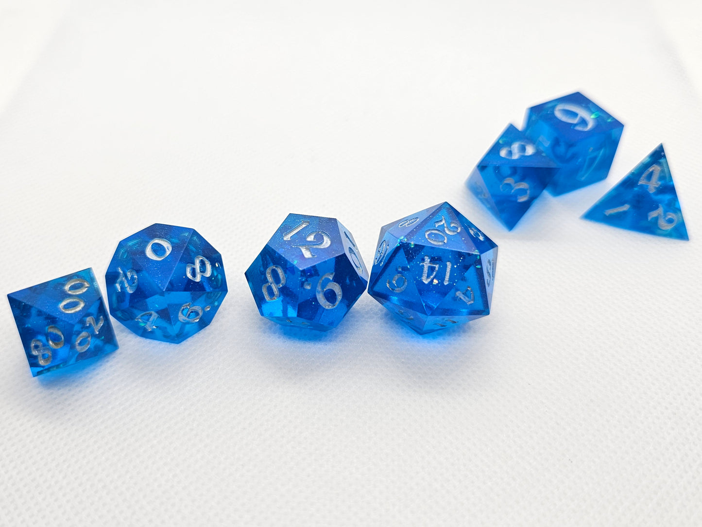 Handmade Brilliant Cobalt Dice Set