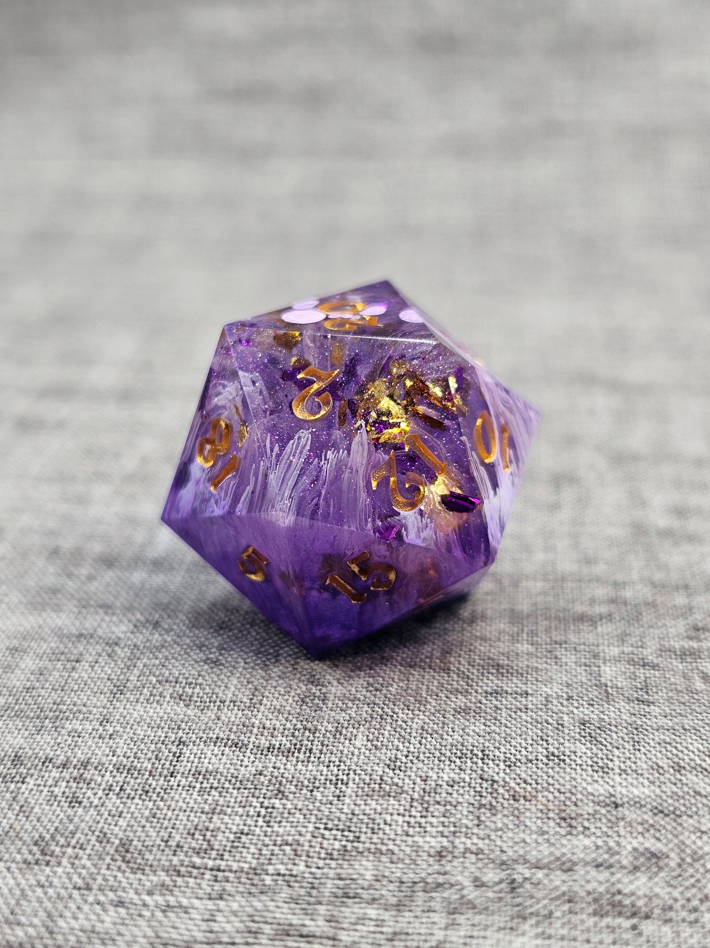 Perfect Purple Petri Polyhedral Dice Set
