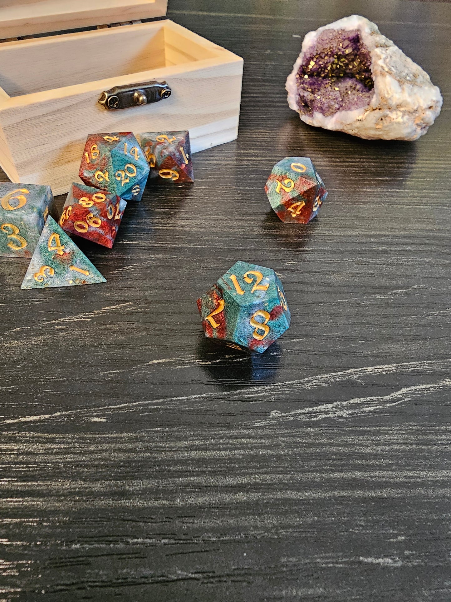 Handmade Christmas Colors Dice