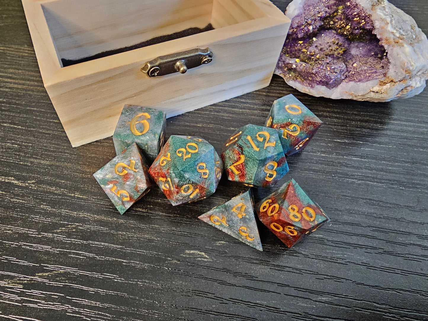 Handmade Christmas Colors Dice