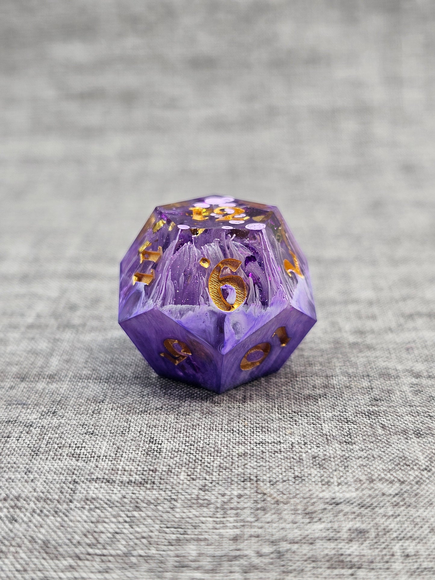 Perfect Purple Petri Polyhedral Dice Set