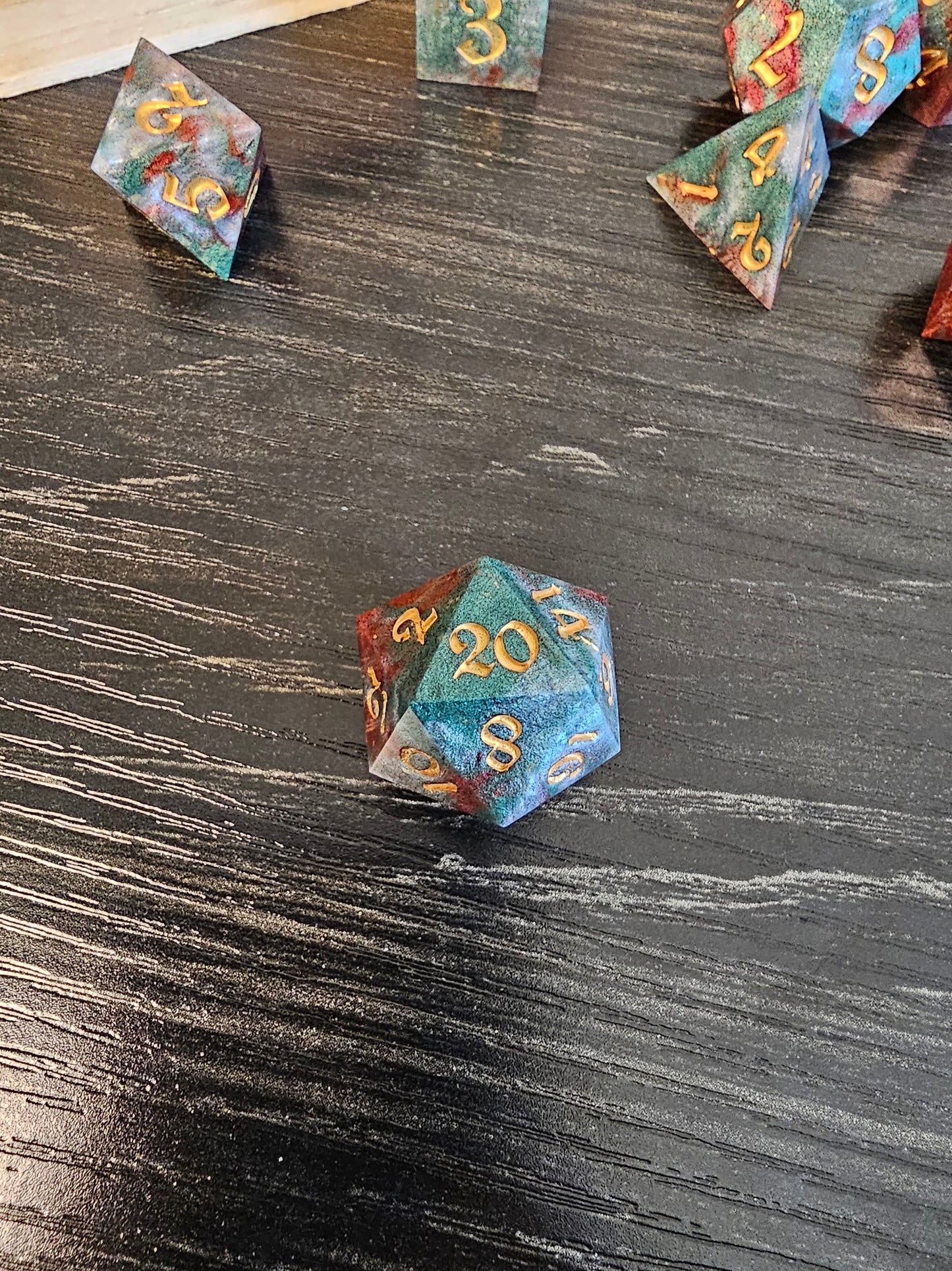 Handmade Christmas Colors Dice