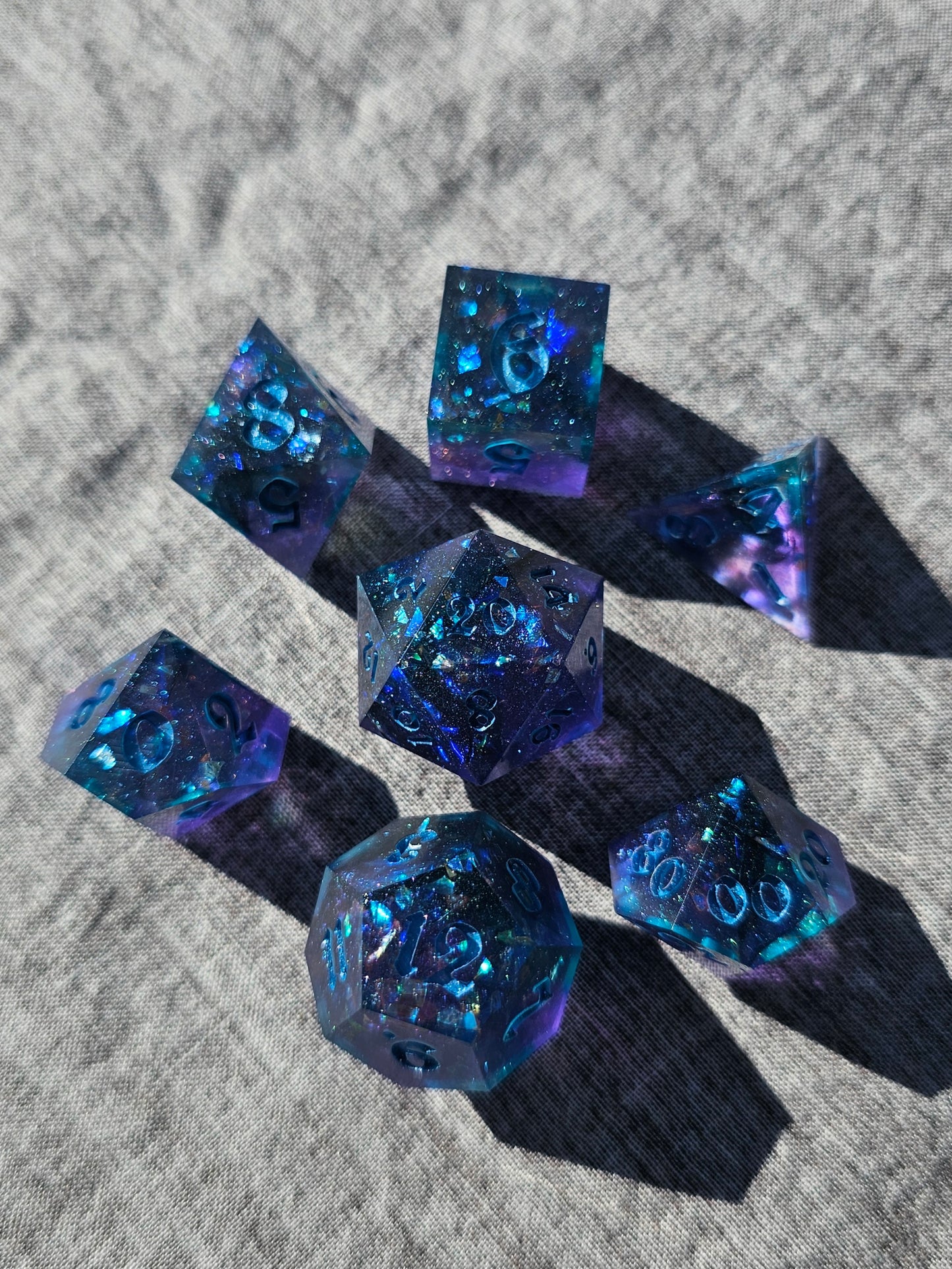 Glittering Galaxy Dice Set