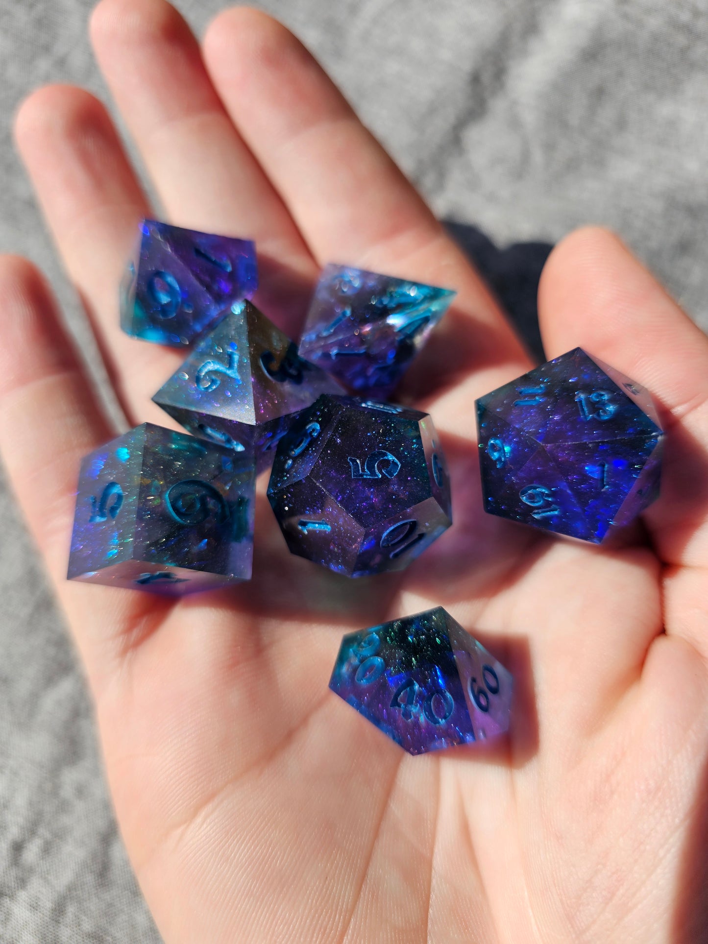 Glittering Galaxy Dice Set