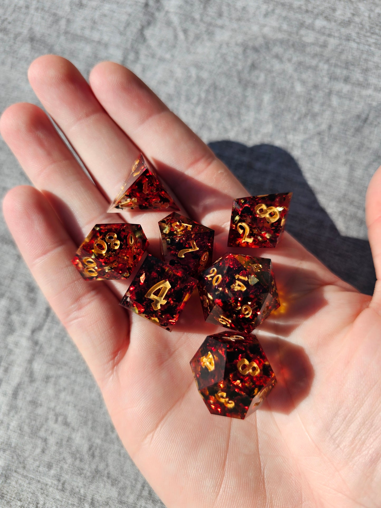 Volcanic Flakes Dice Set