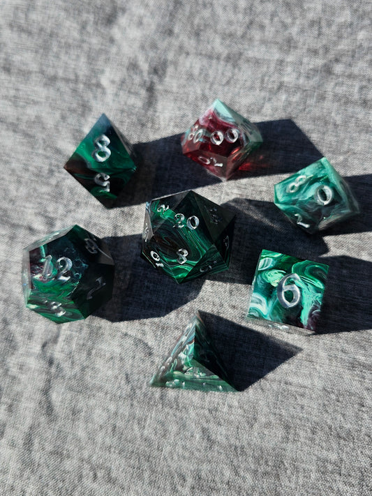 Corrupted Jade Dice Set