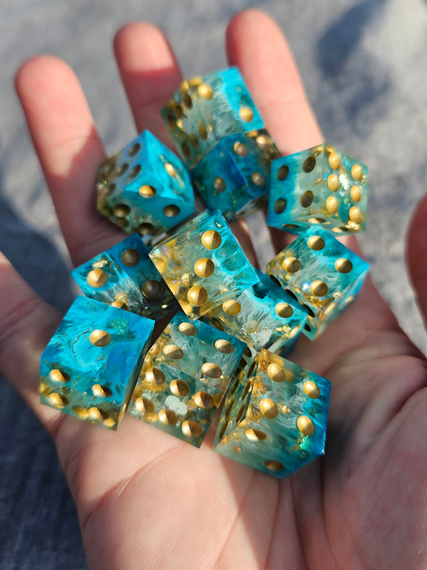 Gold & Mists Six-Sided Dice Set