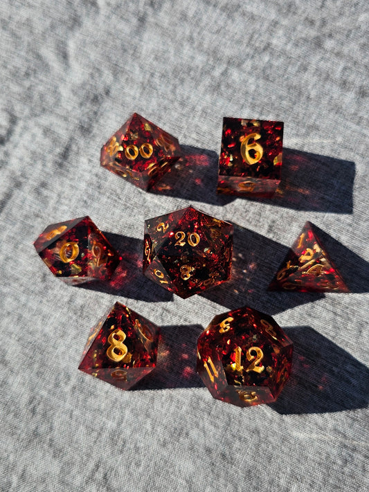 Volcanic Flakes Dice Set