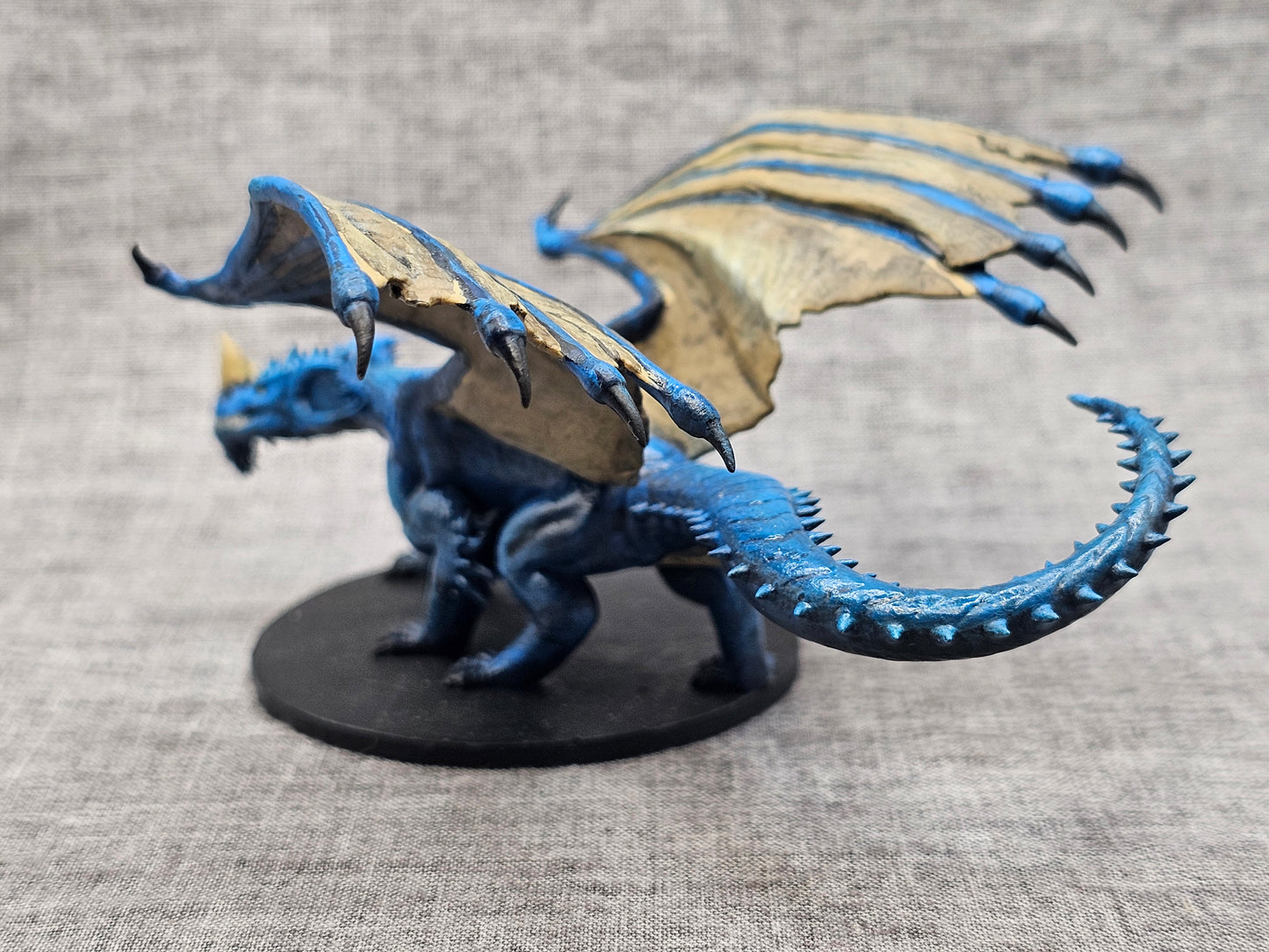 Hand-Painted Young Blue Dragon Miniature