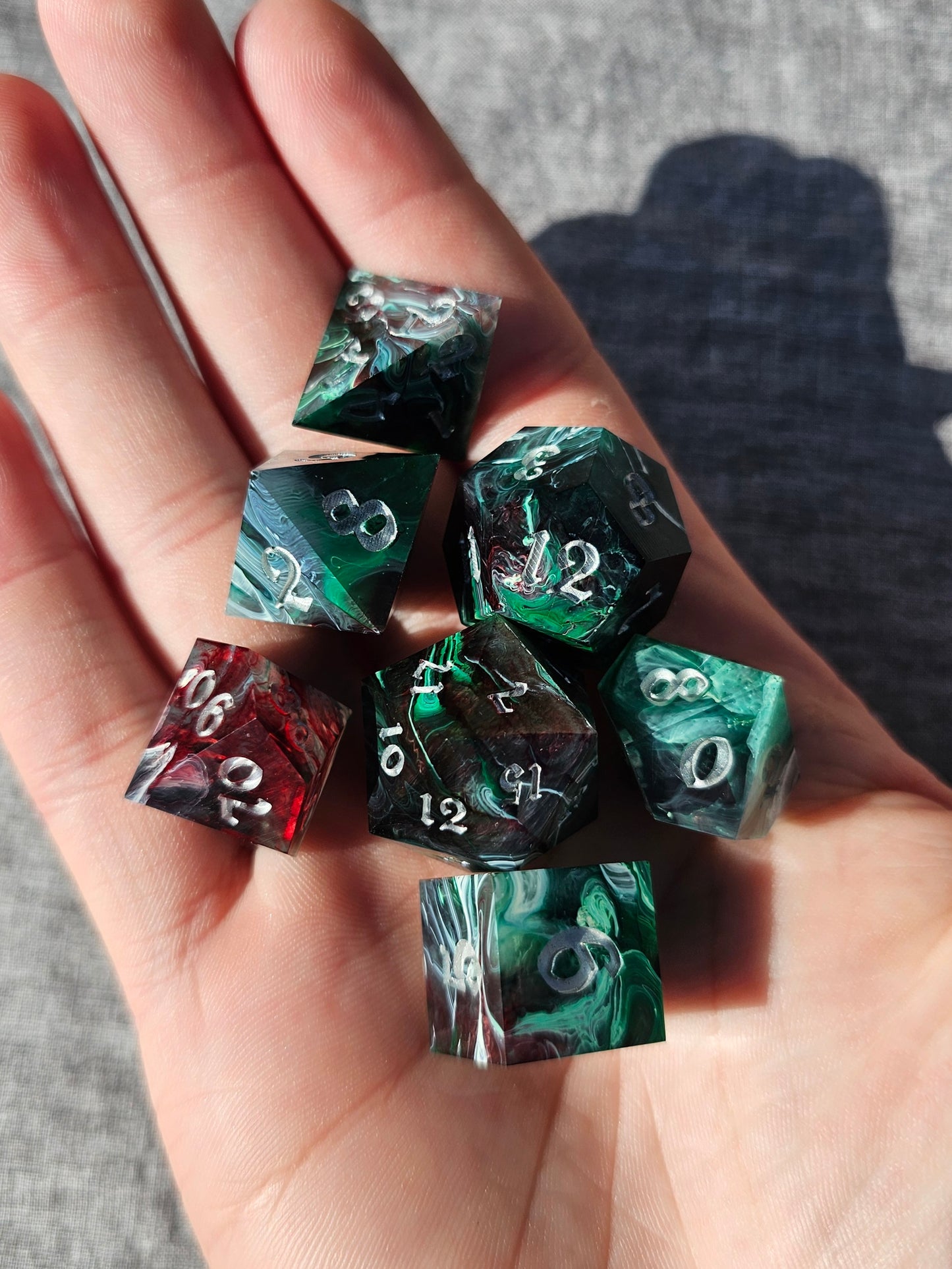 Corrupted Jade Dice Set